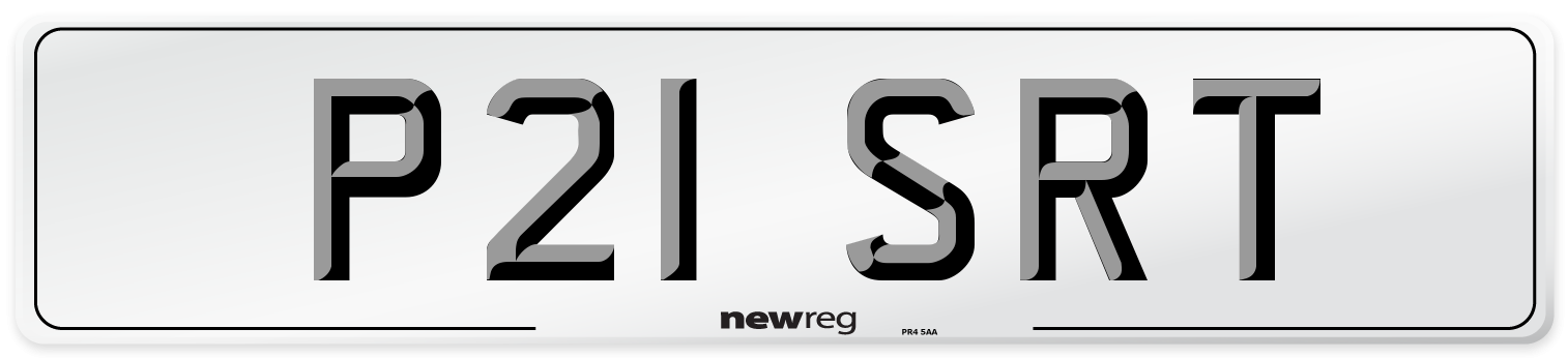P21 SRT Front Number Plate