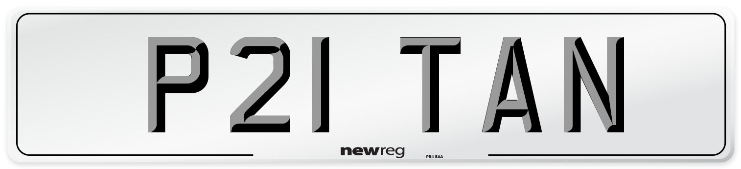 P21 TAN Front Number Plate