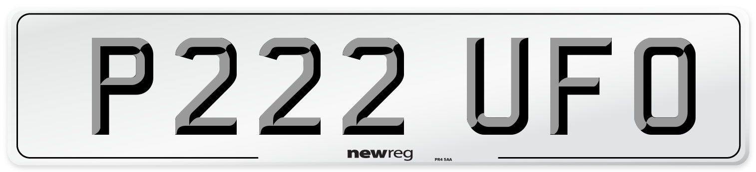 P222 UFO Front Number Plate