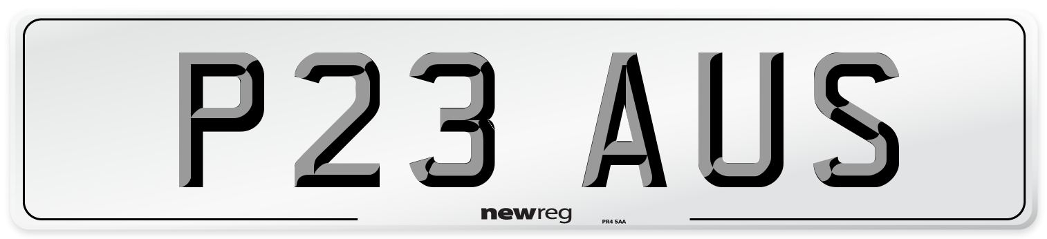 P23 AUS Front Number Plate