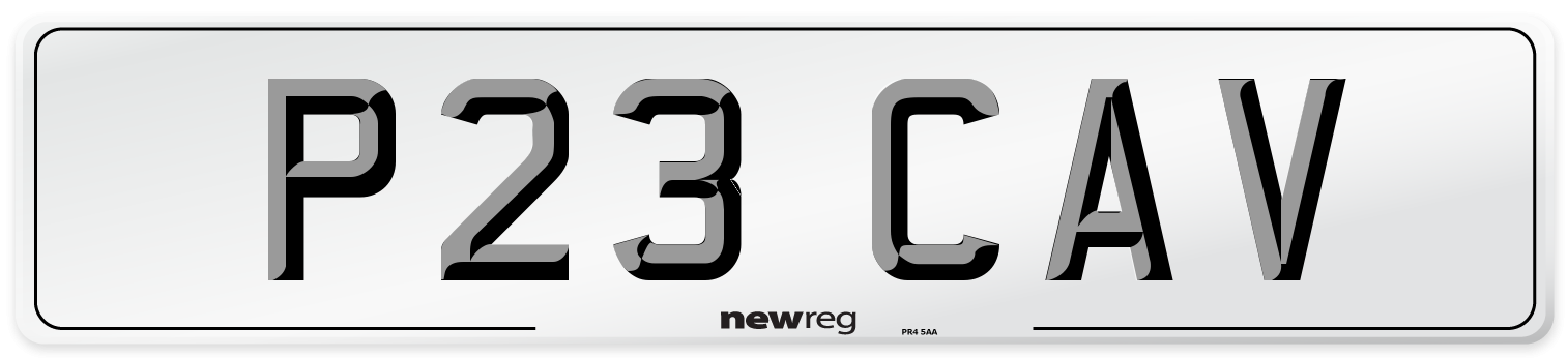 P23 CAV Front Number Plate