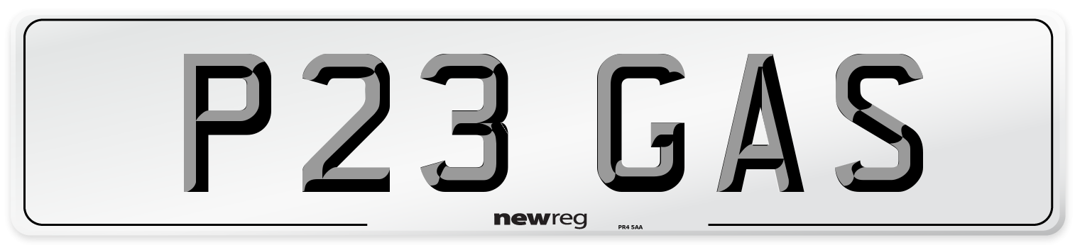 P23 GAS Front Number Plate