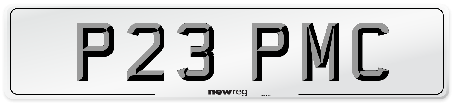P23 PMC Front Number Plate