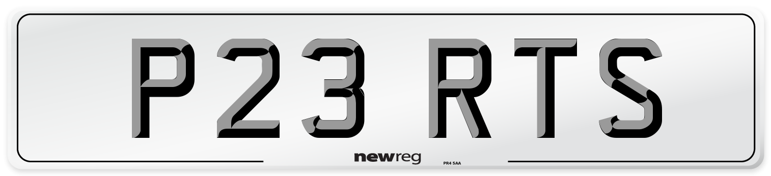 P23 RTS Front Number Plate