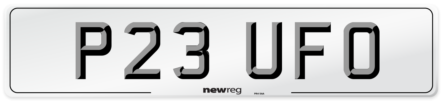 P23 UFO Front Number Plate