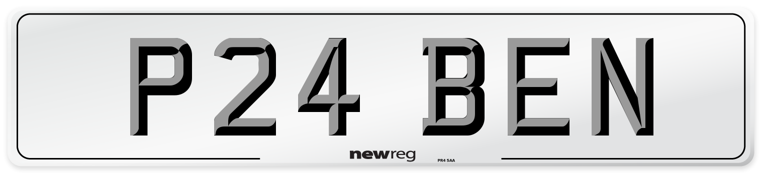 P24 BEN Front Number Plate