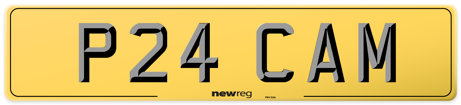 P24 CAM Rear Number Plate