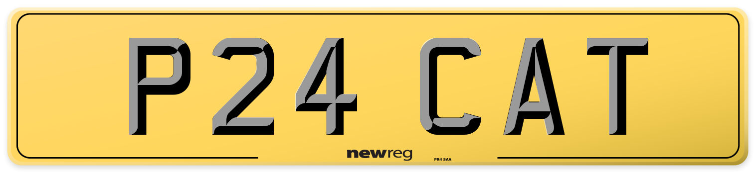 P24 CAT Rear Number Plate