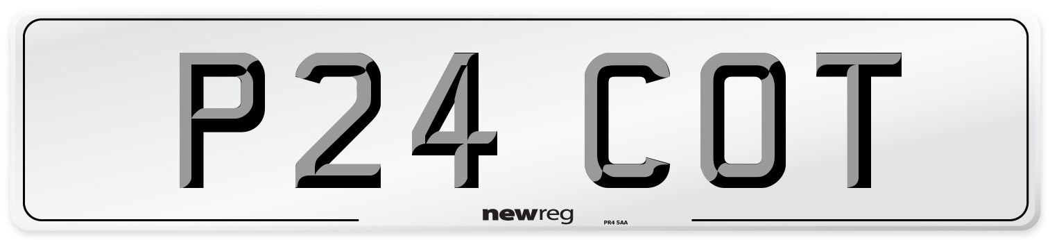 P24 COT Front Number Plate