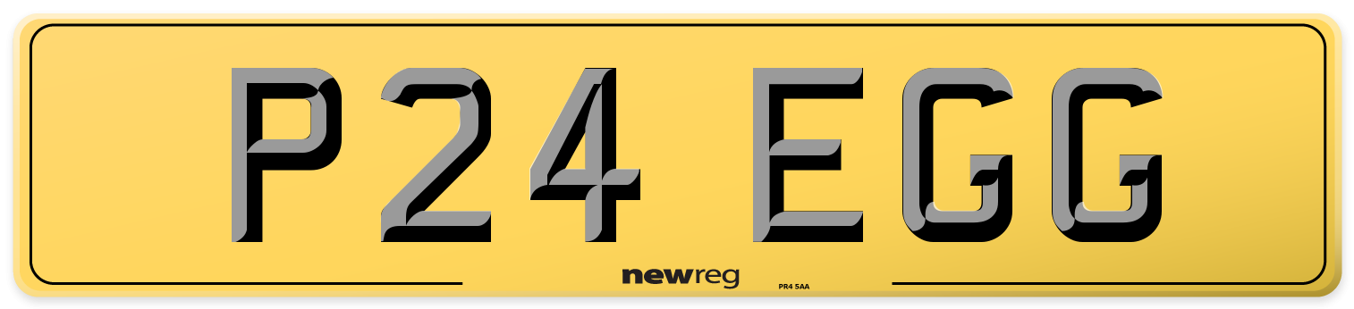 P24 EGG Rear Number Plate