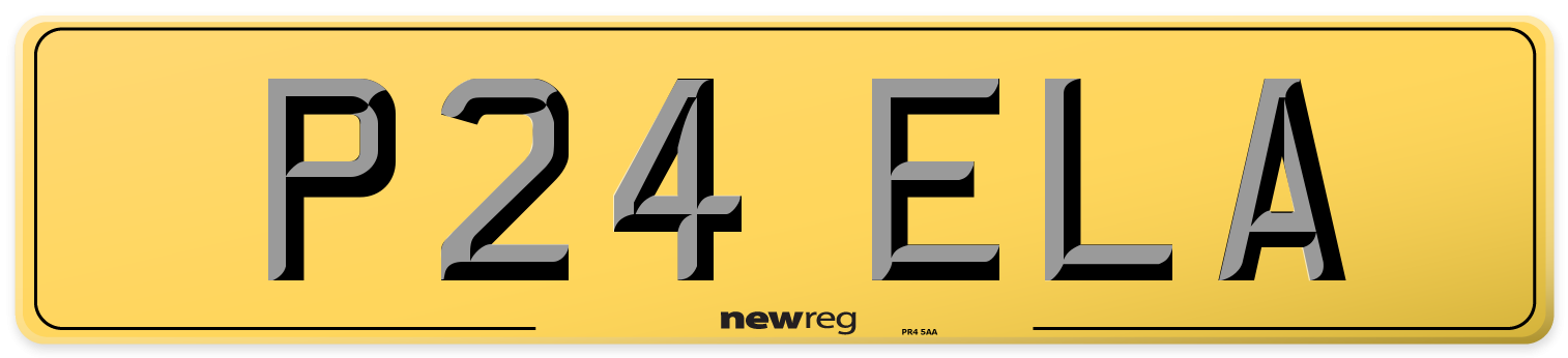 P24 ELA Rear Number Plate