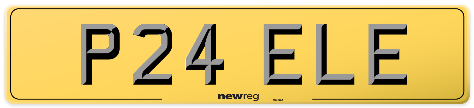P24 ELE Rear Number Plate