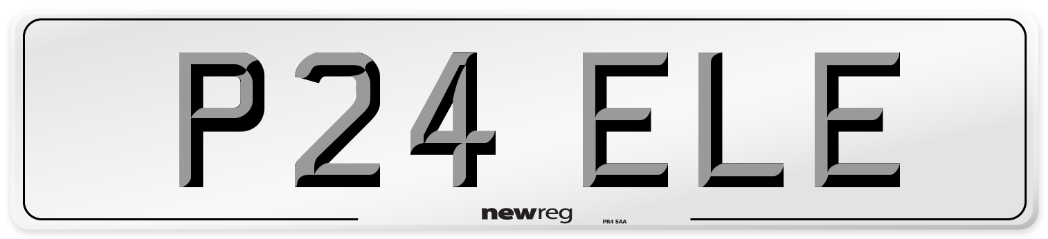 P24 ELE Front Number Plate