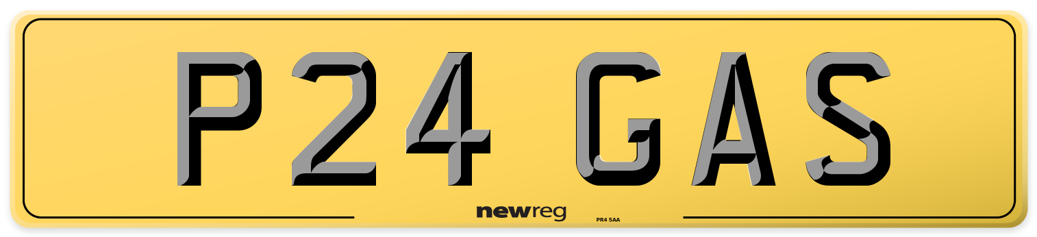 P24 GAS Rear Number Plate