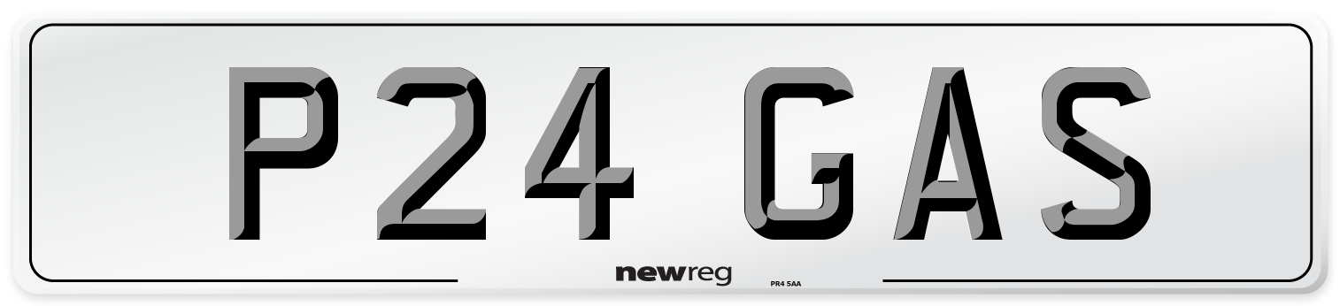 P24 GAS Front Number Plate