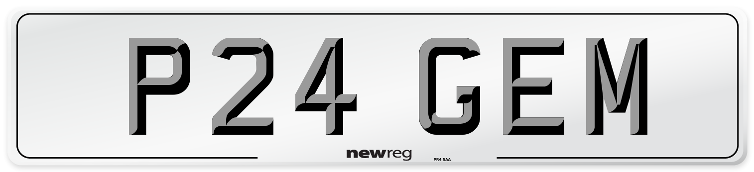 P24 GEM Front Number Plate