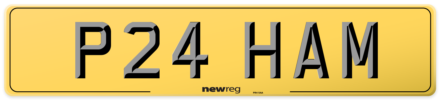 P24 HAM Rear Number Plate