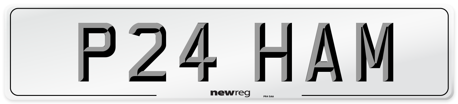 P24 HAM Front Number Plate
