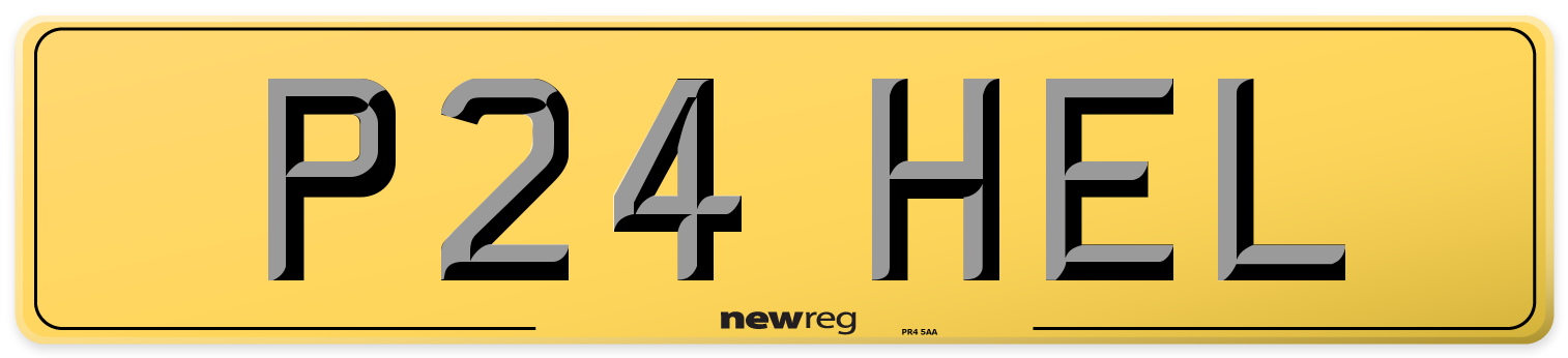 P24 HEL Rear Number Plate