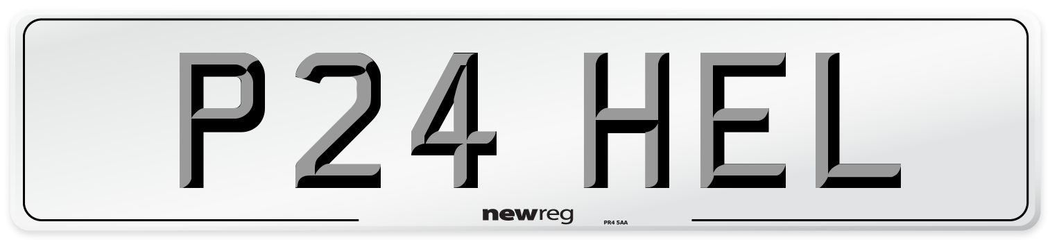 P24 HEL Front Number Plate