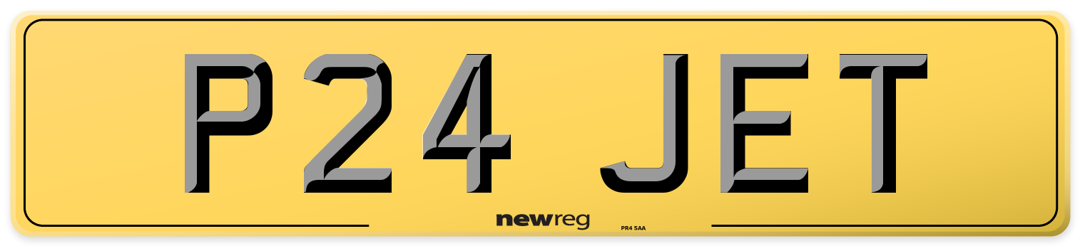 P24 JET Rear Number Plate