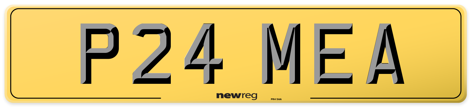 P24 MEA Rear Number Plate