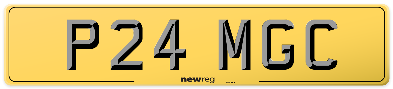 P24 MGC Rear Number Plate