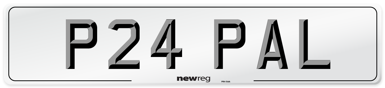 P24 PAL Front Number Plate