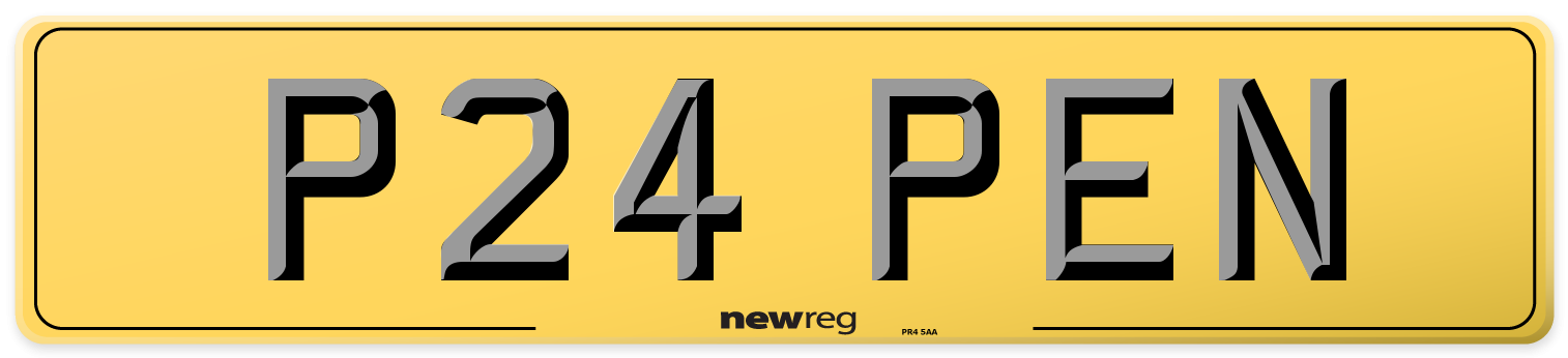P24 PEN Rear Number Plate