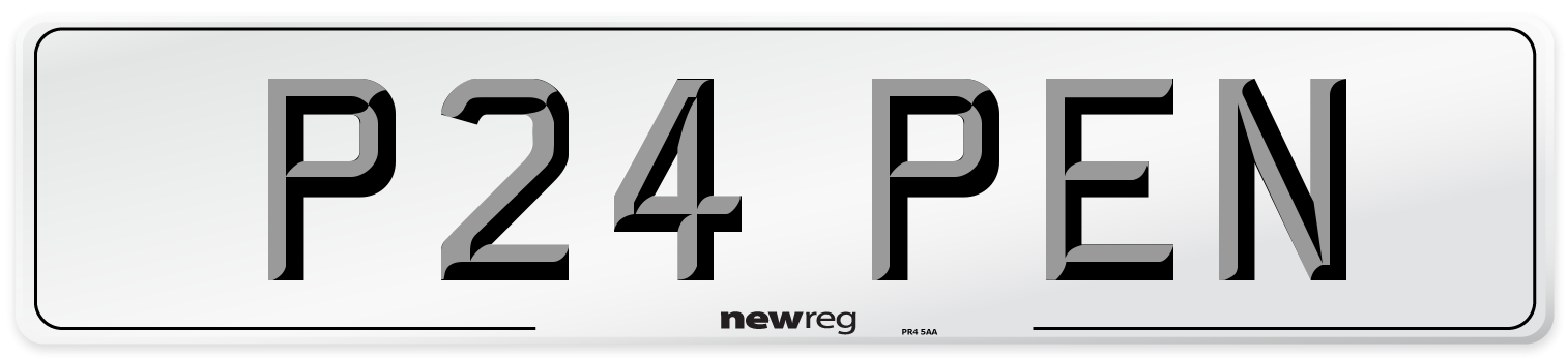 P24 PEN Front Number Plate