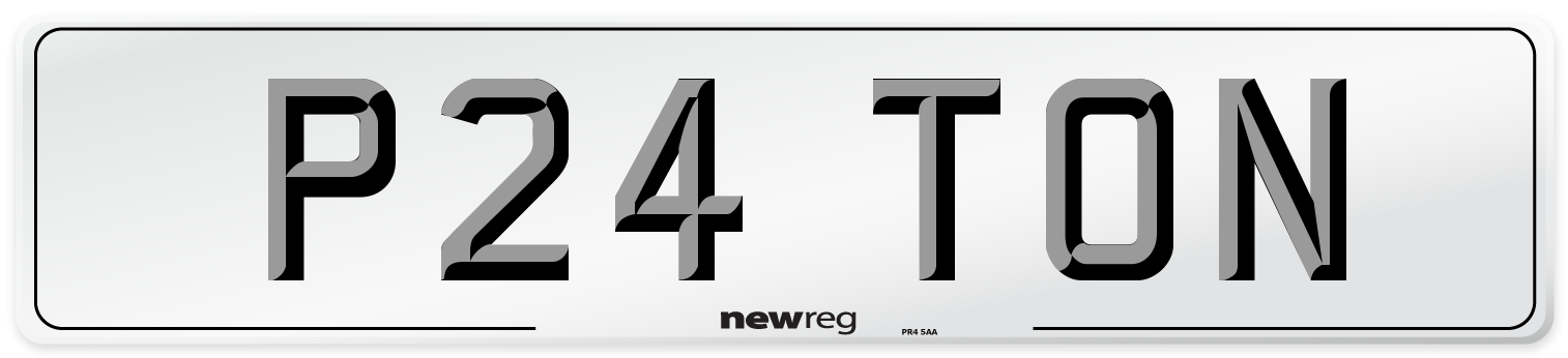 P24 TON Front Number Plate
