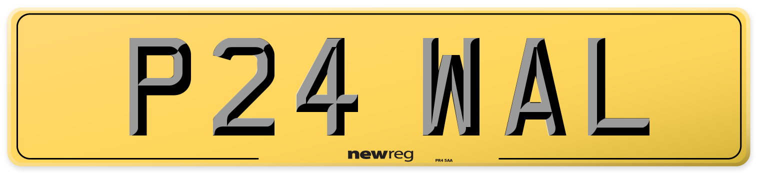 P24 WAL Rear Number Plate