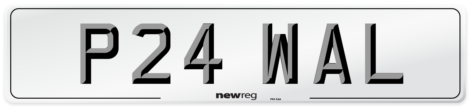 P24 WAL Front Number Plate