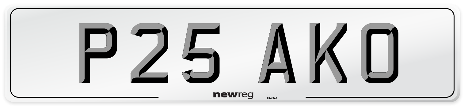 P25 AKO Front Number Plate