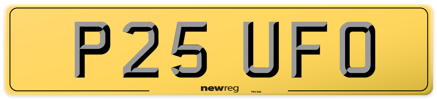P25 UFO Rear Number Plate