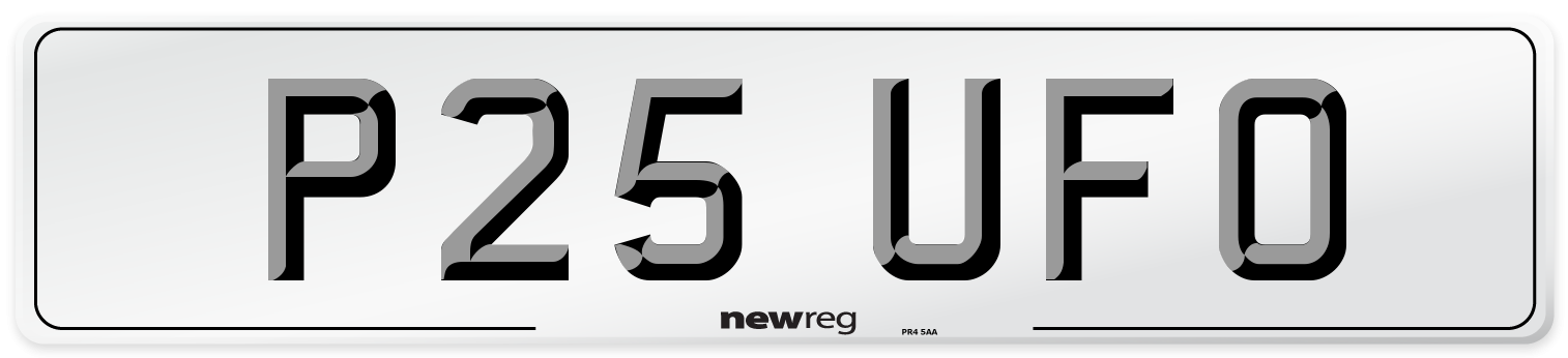 P25 UFO Front Number Plate