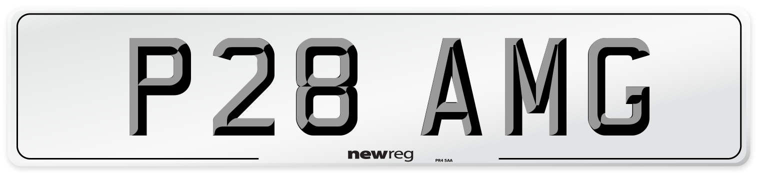 P28 AMG Front Number Plate