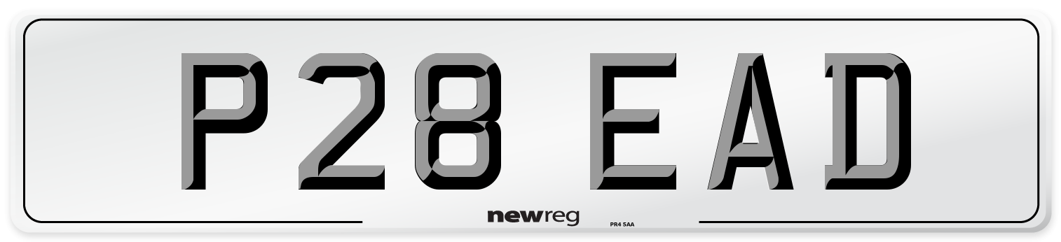 P28 EAD Front Number Plate