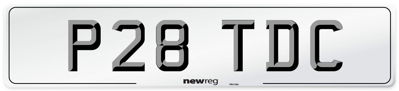 P28 TDC Front Number Plate