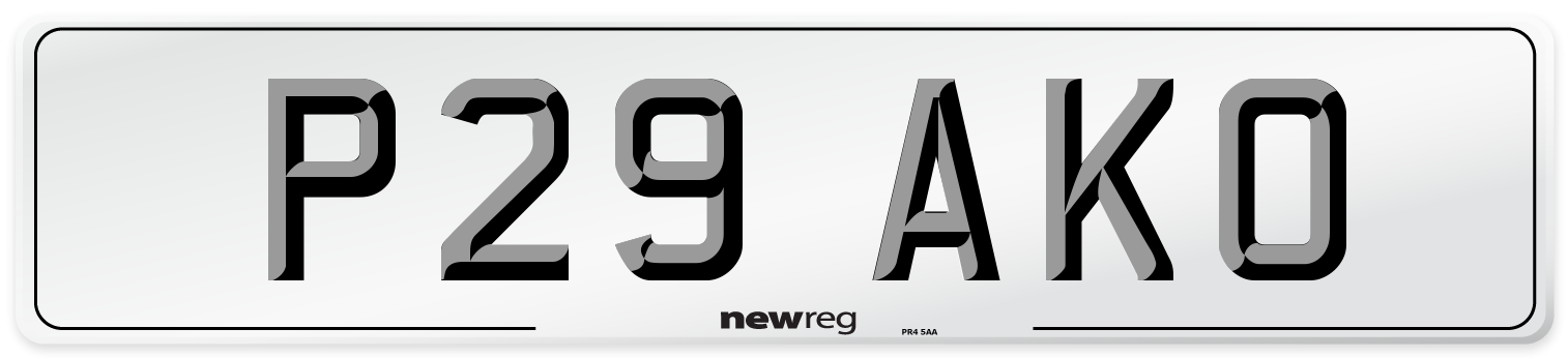 P29 AKO Front Number Plate