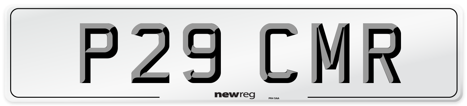 P29 CMR Front Number Plate