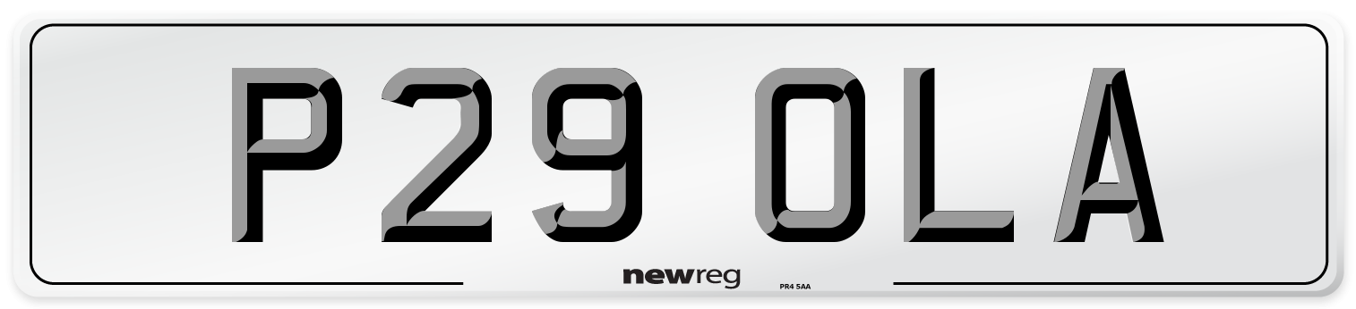 P29 OLA Front Number Plate