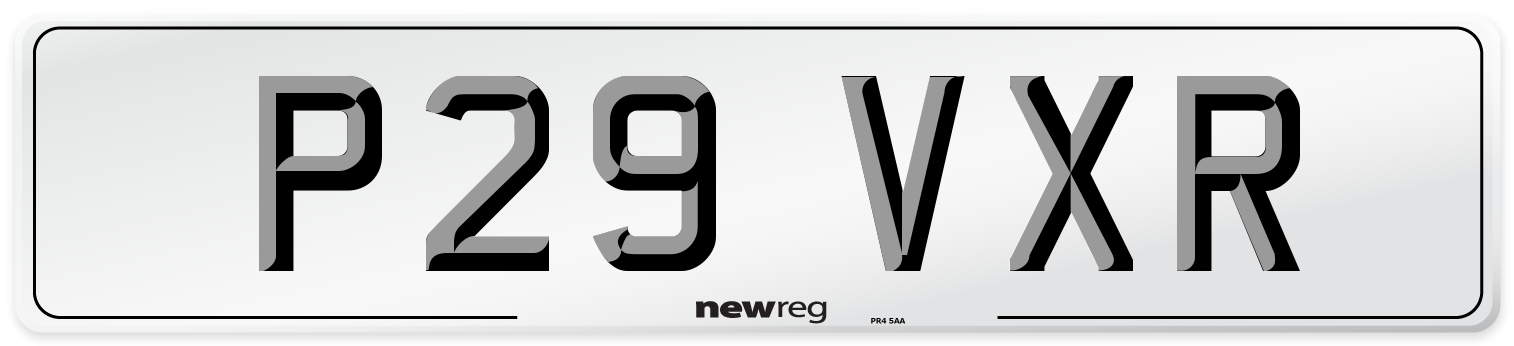 P29 VXR Front Number Plate