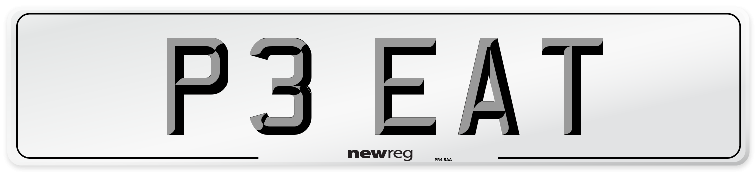 P3 EAT Front Number Plate