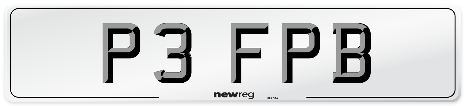 P3 FPB Front Number Plate
