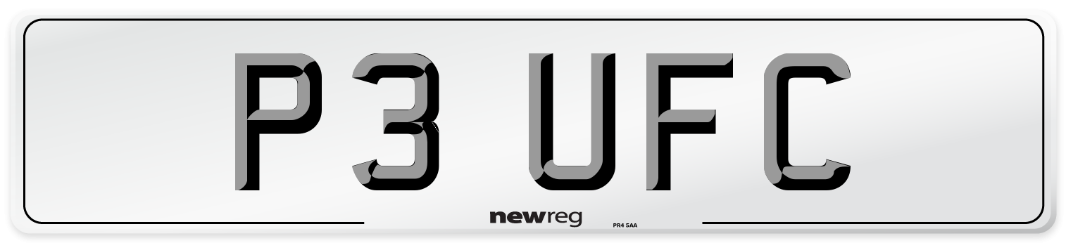 P3 UFC Front Number Plate