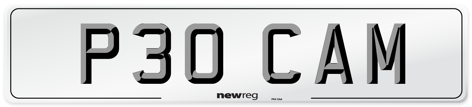 P30 CAM Front Number Plate