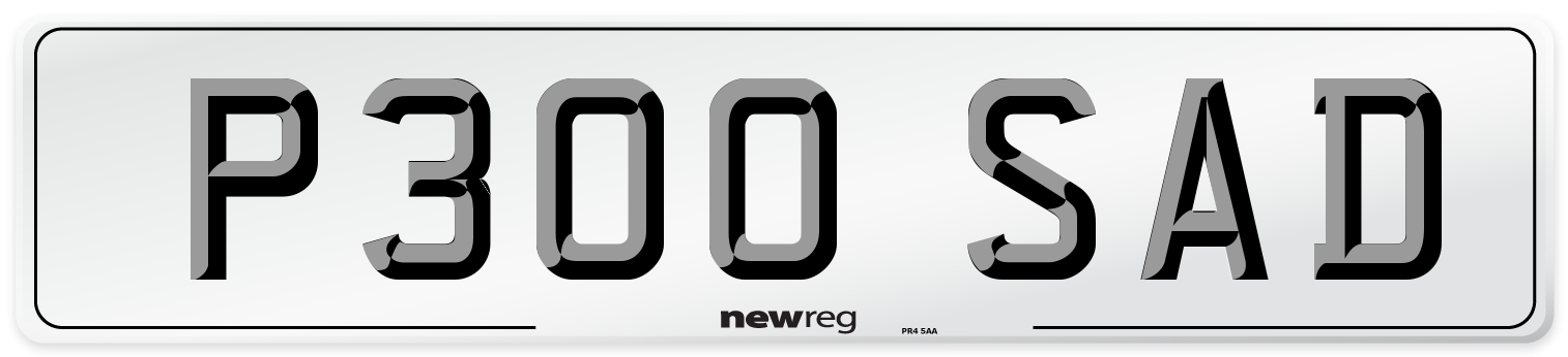 P300 SAD Front Number Plate