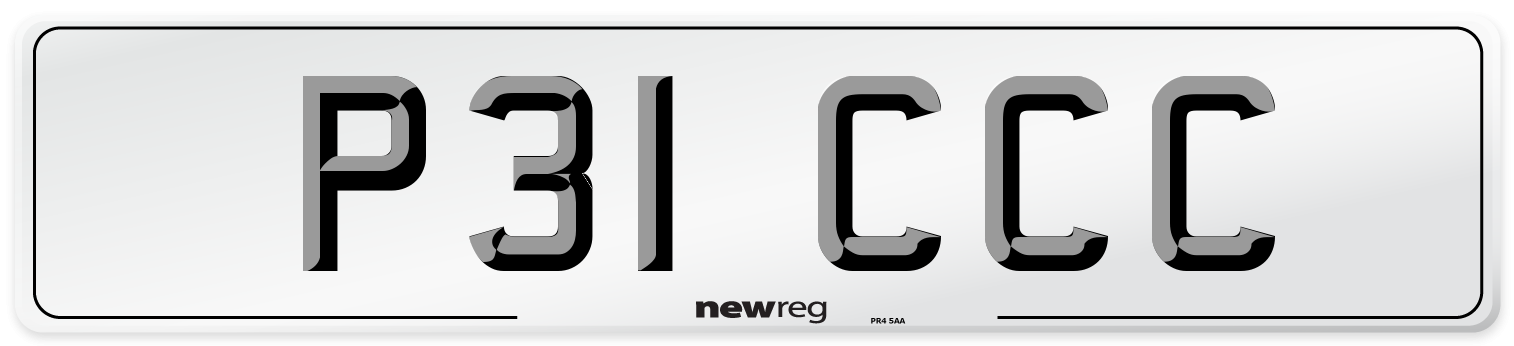 P31 CCC Front Number Plate