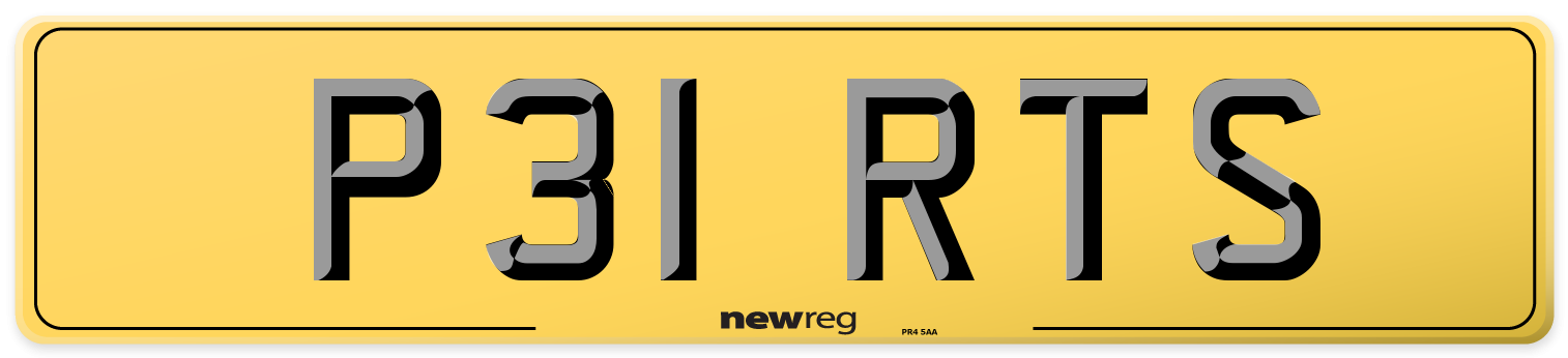 P31 RTS Rear Number Plate